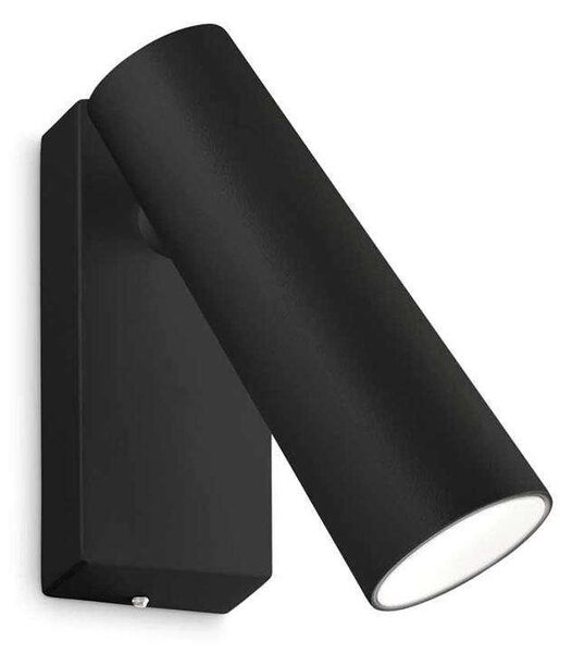 Φωτιστικό Τοίχου-Απλίκα Pipe 281001 4x10,5x12,5cm LED 7W 3000K Black Ideal Lux