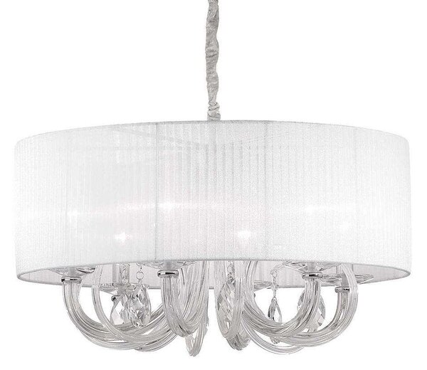 Φωτιστικό Οροφής Swan 035826 69x58/130cm 6xE14 40W White Ideal Lux