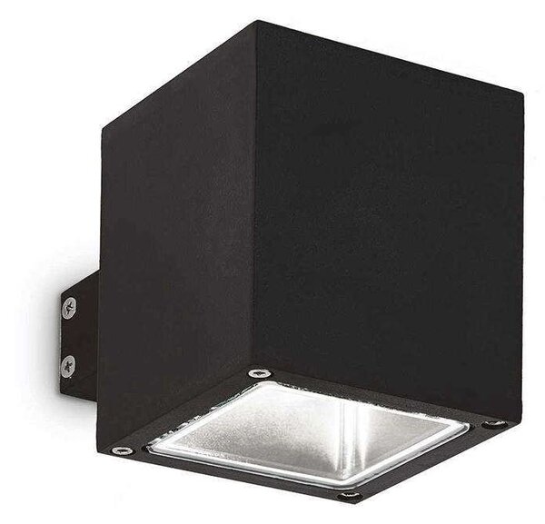 Φωτιστικό Τοίχου-Απλίκα Snif Square 123080 9x10x14cm 1xG9 40W IP44 Black Ideal Lux