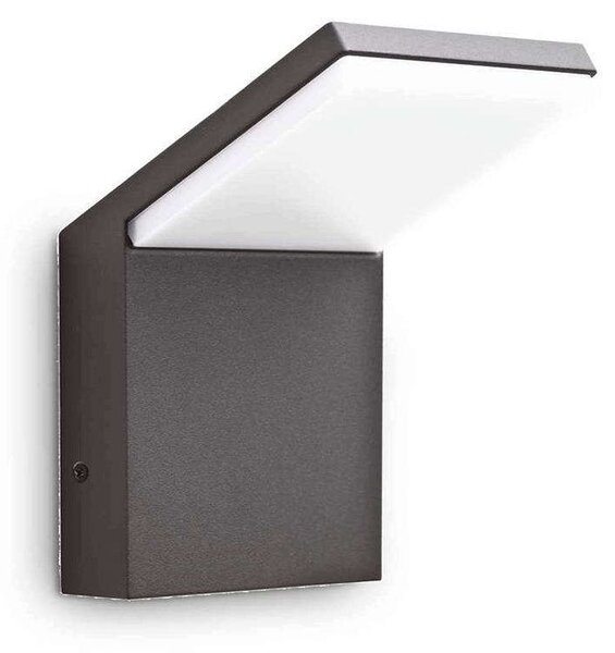 Φωτιστικό Τοίχου - Απλίκα Style 209845 10x10,4x16,4cm Led 1100lm 9W 4000K Anthracite Ideal Lux