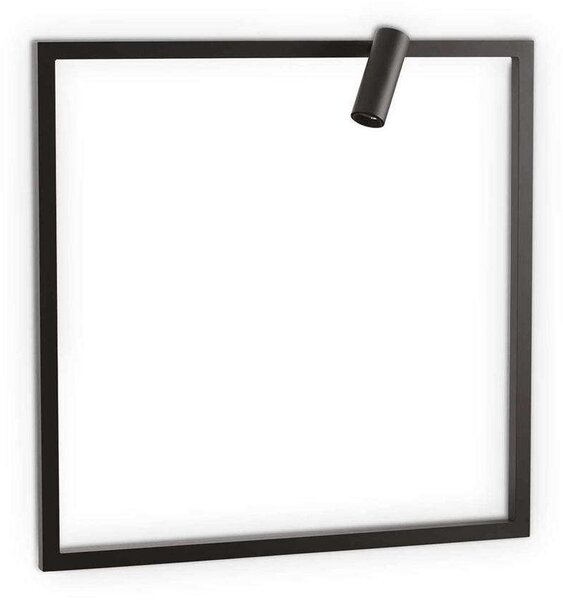 Φωτιστικό Τοίχου-Απλίκα Syntesi Square 271897 61x60x15cm LED 5W 3000K Black Ideal Lux