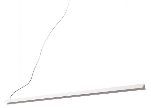 Φωτιστικό Οροφής-Ράγα V-Line 275369 110x9/200x3,4cm LED 20W 3000K White Ideal Lux