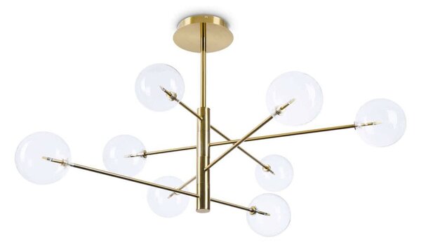 Φωτιστικό Οροφής Κρεμαστό Equinoxe 275215 130x72cm G4 max 8x2W Brass Ideal Lux