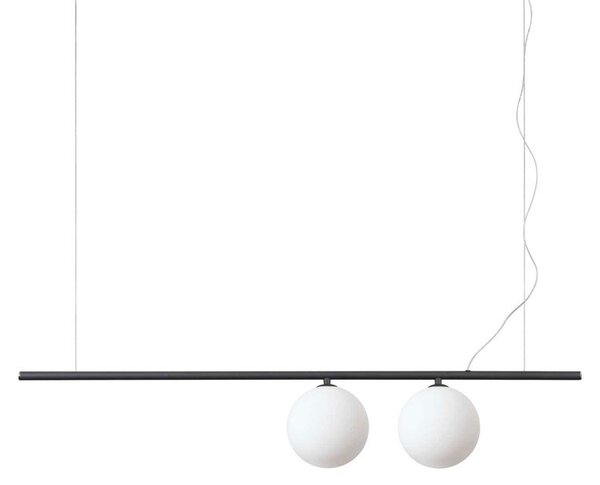 Φωτιστικό Οροφής - Ράγα Perline 306995 100,5x220cm G9 max 2x40W Black Ideal Lux