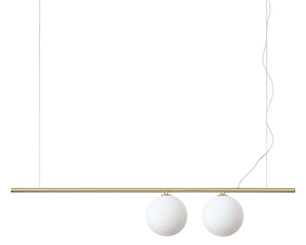 Φωτιστικό Οροφής - Ράγα Perline 282107 100,5x220cm G9 max 2x40W Brass Ideal Lux