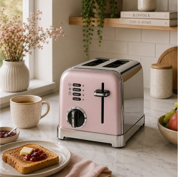 Φρυγανιέρα Cuisinart CPT160PIE με ισχύ 900W και χωρητικότητα 2 φέτες ψωμιού - Pink