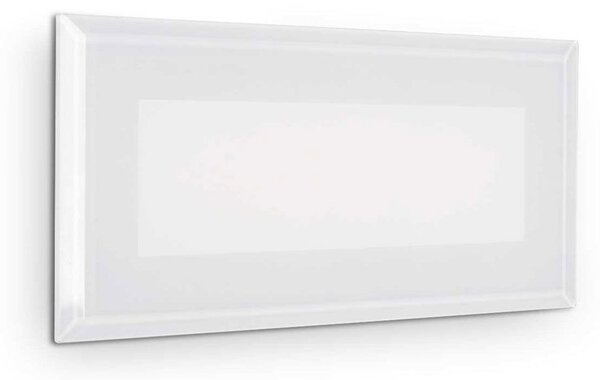 Φωτιστικό Τοίχου Χωνευτό Indio 255804 19x8,5cm LED 8W 3000K 960Lm White Ideal Lux