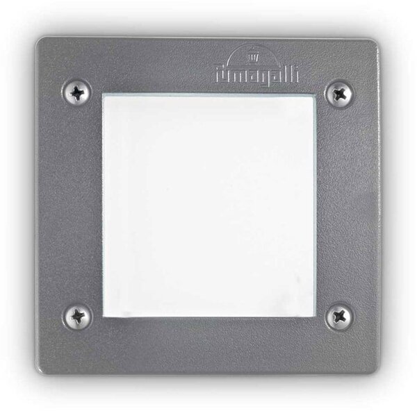 Φωτιστικό Τοίχου Χωνευτό Avenue Square 096599 11,5x11,5cm GX53 max 10W Grey Ideal Lux