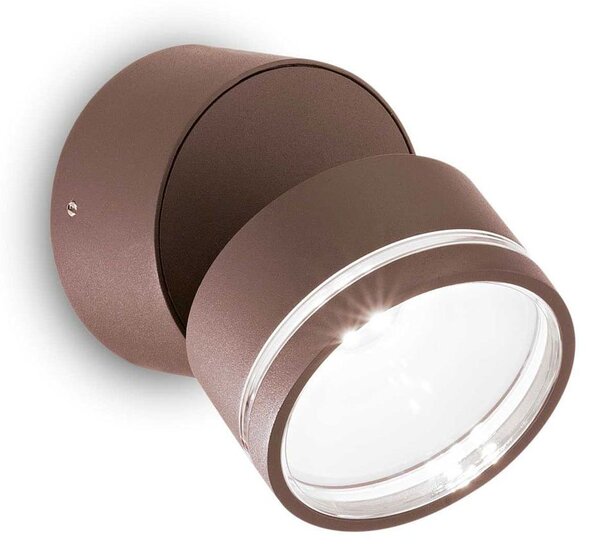 Φωτιστικό Τοίχου - Απλίκα Omega Round 285498 9x8,5cm LED 7W 4000K 650Lm Coffee Ideal Lux