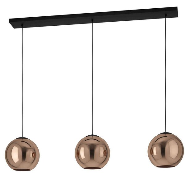 Φωτιστικό Οροφής - Ράγα Cordoba 390095 125,5x24,5x150cm 3xE27 40W Black-Copper Eglo