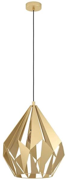 Φωτιστικό Οροφής Carlton 43815 Φ38,5x110cm 1xΕ27 60W Gold Eglo