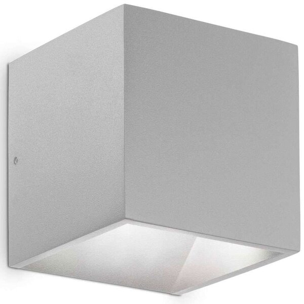 Φωτιστικό Τοίχου - Απλίκα Rubik 326849 10x10x10cm Led 700lm 8,5W 3000K Grey Ideal Lux