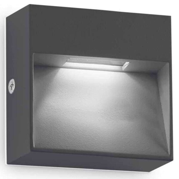 Φωτιστικό Τοίχου - Απλίκα Dedra 316871 10x3x10cm Led 160lm 1,5W 3000K Anthracite Ideal Lux