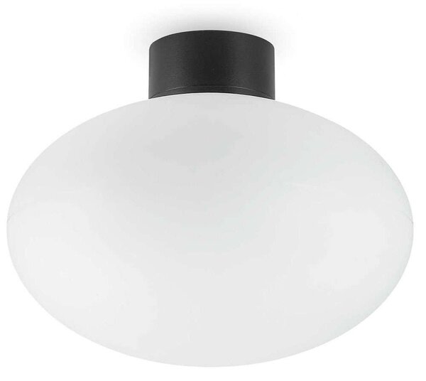 Φωτιστικό Οροφής - Πλαφονιέρα Clio 148878 Φ9x4cm 1xE27 42W Black Ideal Lux