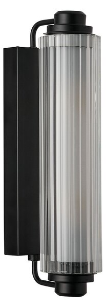 Nordlux Φωτιστικό τοίχου Nimal Double, IP44, μέταλλο, μαύρο, ρυθμιζόμενος, Μαύρο, Μπάνιο, Πλαστικό