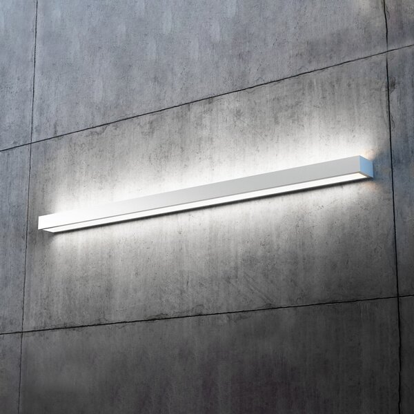 MCJ Φωτιστικό τοίχου Mera LED, πλάτος 120 cm, αλουμίνιο, 4.000K, Μεταλλικό, Διάδρομος, Μέταλλο, σύγχρονο