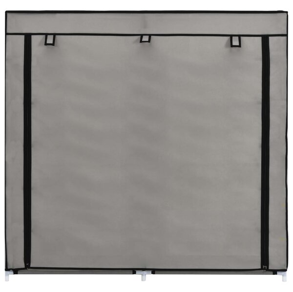 282434 vidaXL Shoe Cabinet with Cover Grey 115x28x110 cm Fabric