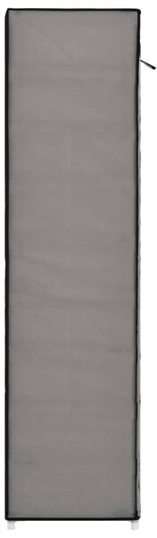 282434 vidaXL Shoe Cabinet with Cover Grey 115x28x110 cm Fabric