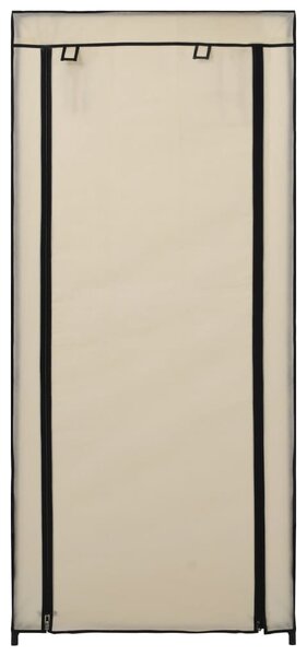 282429 vidaXL Shoe Cabinet with Cover Cream 58x28x106 cm Fabric