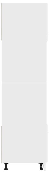 VidaXL Ντουλάπι για Φούρνο Μικροκυμάτων Λευκό 60x57x207 εκ Επεξ. Ξύλο