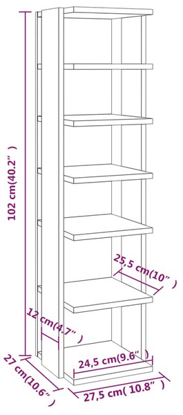 VidaXL Παπουτσοθήκη Λευκή 27,5x27x102 εκ. από Επεξεργασμένο Ξύλο