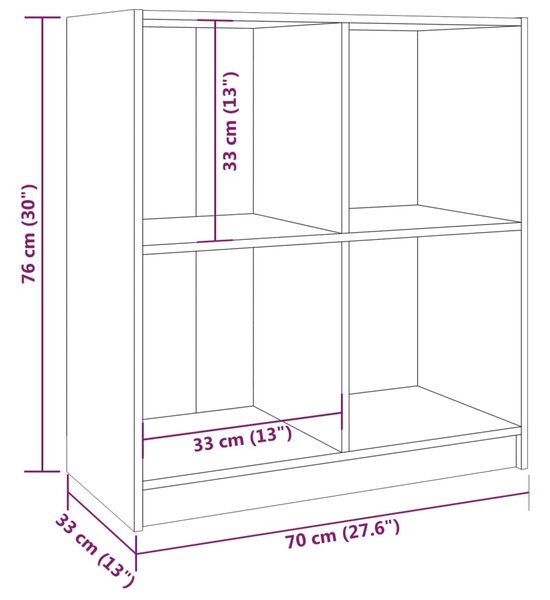 VidaXL Μπουφές 70 x 33 x 76 εκ. από Μασίφ Ξύλο Πεύκου