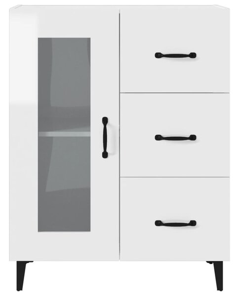VidaXL Ντουλάπι Γυαλιστερό Λευκό 69,5x34x90 εκ. Επεξεργασμένο Ξύλο