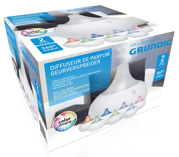 Συσκευή Αρωματοθεραπείας Με Φωτισμό RGB 140ml Grundig 871125212133