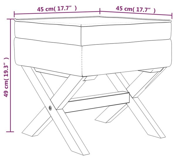 VidaXL Σκαμπό Αποθήκευσης 45 x 45 x 49 εκ. Λινό