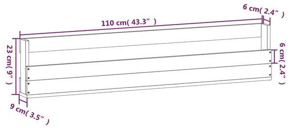 VidaXL Παπουτσοθήκη Επιτοίχια 2 τεμ. Λευκή 110x9x23 εκ. Μασίφ Πεύκο