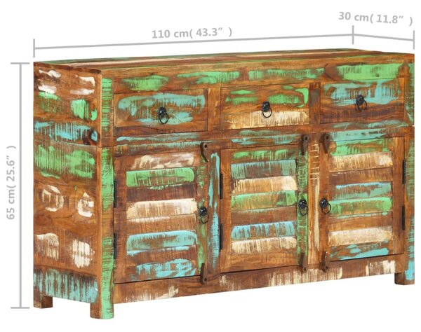 VidaXL Συρταριέρα 110 x 305 x 65 εκ. από Μασίφ Ανακυκλωμένο Ξύλο