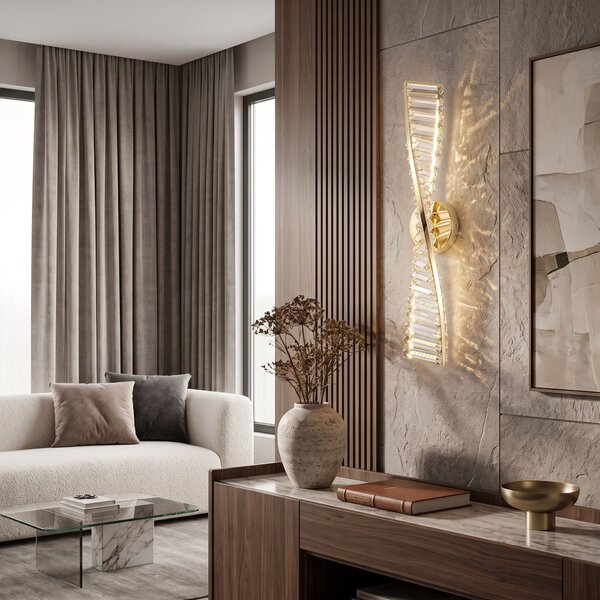 ΕΠΙΤΟΙΧΟ ΦΩΤΙΣΤΙΚΟ LED APP1951-W 50 cm GOLD