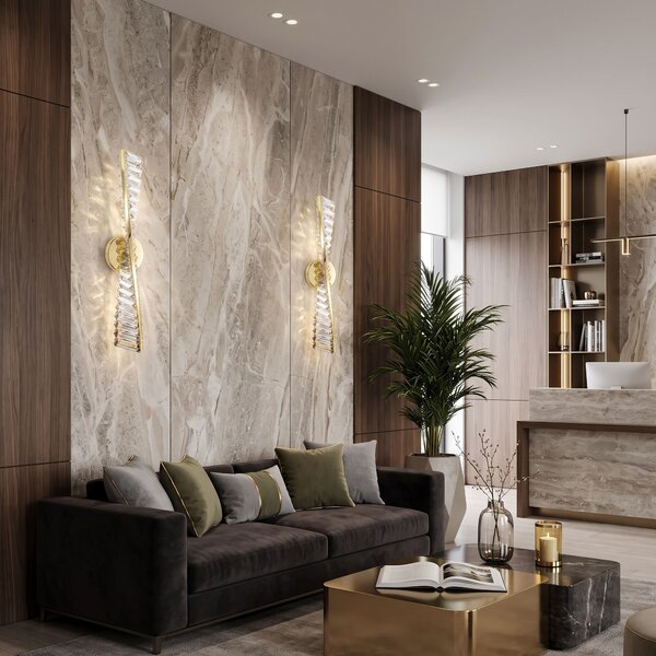 ΕΠΙΤΟΙΧΟ ΦΩΤΙΣΤΙΚΟ LED APP1951-W 50 cm GOLD