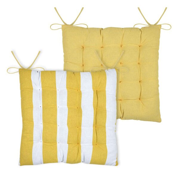 Μαξιλάρι Καρέκλας 2 Όψεων (38x38) S-F Coolvibes Jaune CUE136003GAL