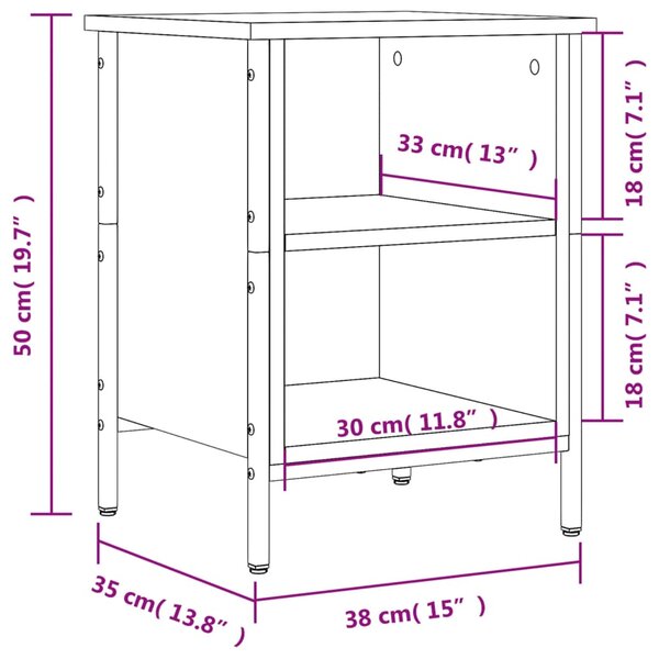 VidaXL Παπουτσοθήκη Sonoma Δρυς 38 x 35 x 50 εκ. από Επεξεργ. Ξύλο