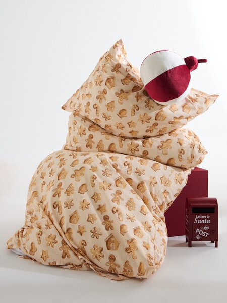 Sinsay - Σετ σεντονιών με χριστουγεννιάτικο σχέδιο - ώχρα