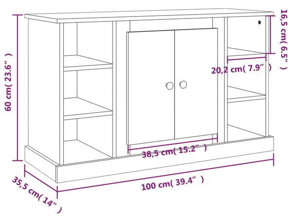 VidaXL Ντουλάπι Γκρι Sonoma 100x35,5x60 εκ. από Επεξεργασμένο Ξύλο