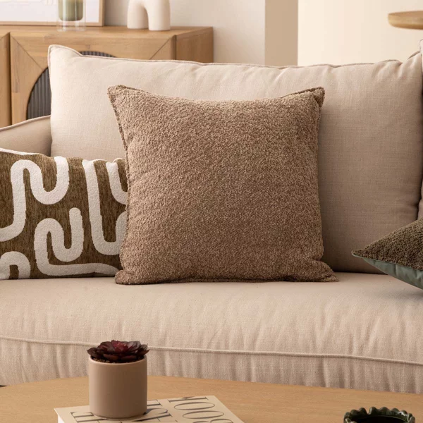Διακοσμητικό Μαξιλάρι Μπουκλέ (45x45) A-S Soana Taupe 204403B