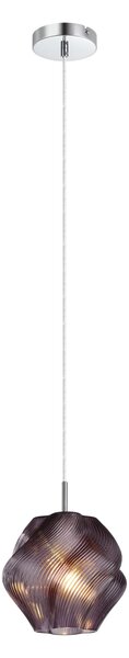 EGLO Κρεμαστό φωτιστικό Meliciano, μοβ, γυαλί, Ø 22 cm, E27, ρυθμιζόμενος, Μωβ, Σαλόνι / τραπεζαρία, Γυαλί