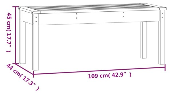 VidaXL Παγκάκι Κήπου 109x44x45 εκ. από Μασίφ Ξύλο Ψευδοτσούγκας