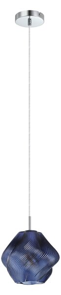 EGLO Κρεμαστό φωτιστικό Meliciano, μπλε, γυαλί, Ø 22 cm, E27, ρυθμιζόμενος, Μπλε, Σαλόνι / τραπεζαρία, Γυαλί