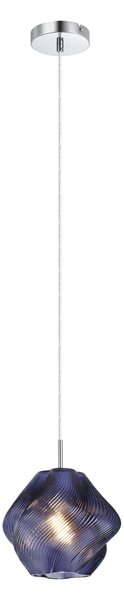 EGLO Κρεμαστό φωτιστικό Meliciano, μπλε, γυαλί, Ø 22 cm, E27, ρυθμιζόμενος, Μπλε, Σαλόνι / τραπεζαρία, Γυαλί
