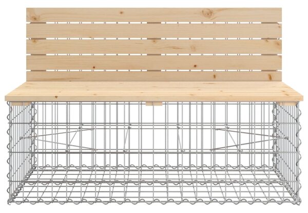 VidaXL Παγκάκι Κήπου Συρματοκιβώτιο 287x71x65,5 εκ. Μασίφ Ξύλο Πεύκου