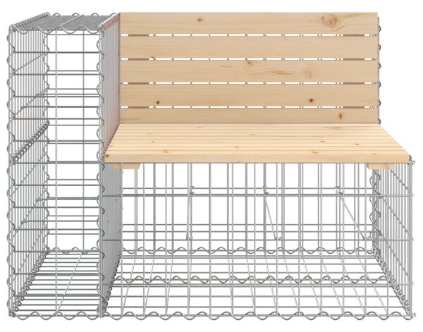 VidaXL Παγκάκι Κήπου Συρματοκιβώτιο 287x71x65,5 εκ. Μασίφ Ξύλο Πεύκου