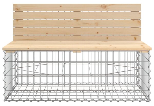 VidaXL Παγκάκι Κήπου Συρματοκιβώτιο 347x71x65,5 εκ. Μασίφ Ξύλο Πεύκου