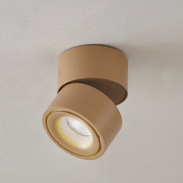 Arcchio LED σποτ οροφής Rotari, καφέ, 1-φωτεινός, 8,9W, ρυθμιζόμενος, Καφέ / Σκουριάς, Διάδρομος, Αλουμίνιο, σύγχρονο