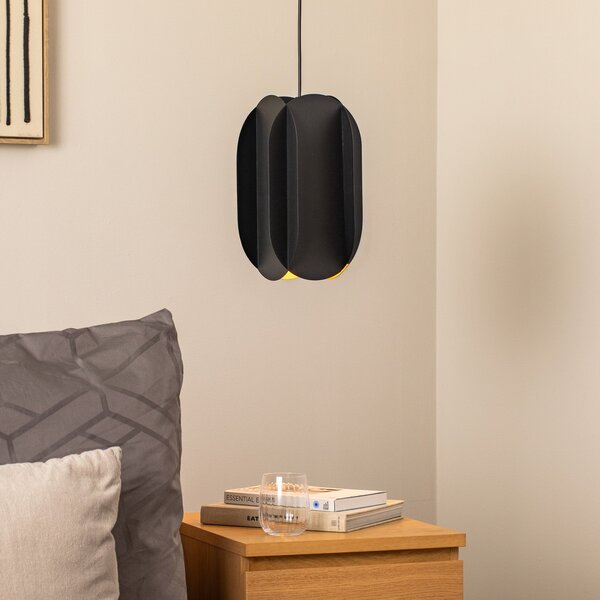 Opviq Κρεμαστό φωτιστικό Corner, μαύρο, ύψος 35 cm, μέταλλο, E27, ρυθμιζόμενος, Μαύρο, Σαλόνι / τραπεζαρία, Μέταλλο, σύγχρονο