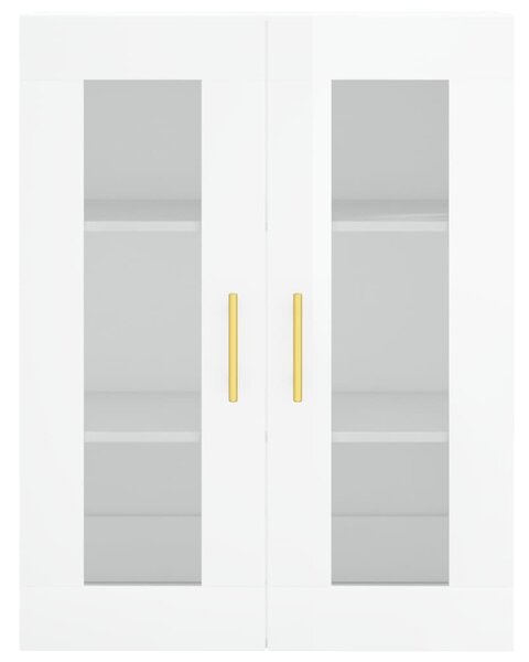 VidaXL Ντουλάπι Γυαλιστερό Λευκό 69,5x34x180 εκ. Επεξεργασμένο Ξύλο