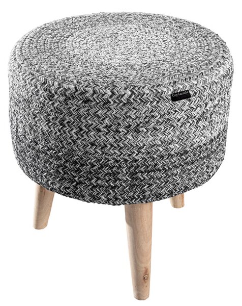 Σκαμπό Βαμβακερό Stool Shades Grey 40x40x40εκ. Guy Laroche