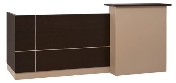 ΓΡΑΦΕΙΟ ΥΠΟΔΟΧΗΣ DALTON 240X82 WENGE ΜΠΕΖ HM2068.01 240x82x105cm